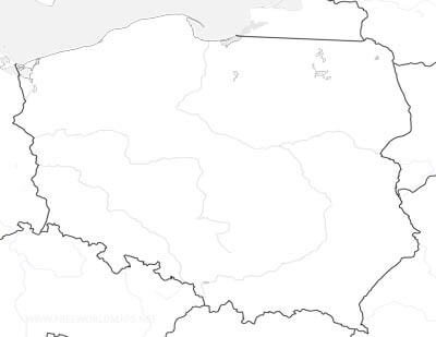 Carte Pologne vierge