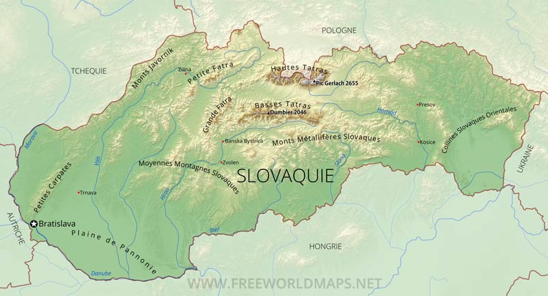 Carte Slovaquie