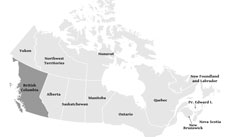 British Columbia location map British Columbia location map