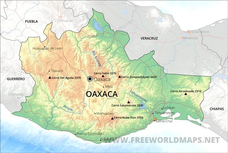 Oaxaca map