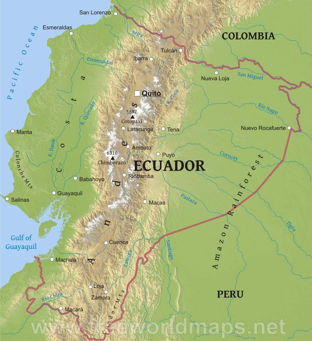 Cotopaxi Ecuador Map Cotopaxi Ecuador Map