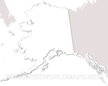 Alaska blank map