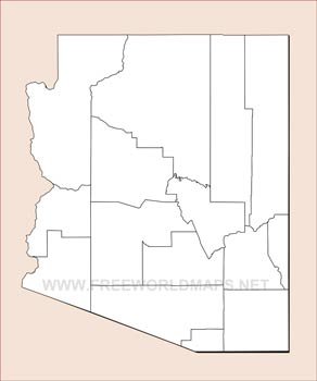 Arizona blank map