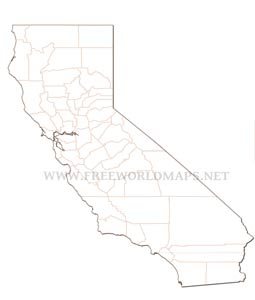 California blank map
