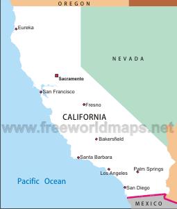 California simple map