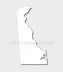 Delaware blank map