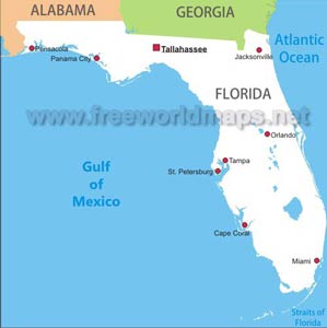 Florida simple map