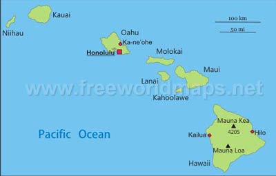 Hawaii simple map