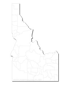 Idaho blank map