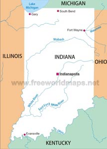 Indiana simple map