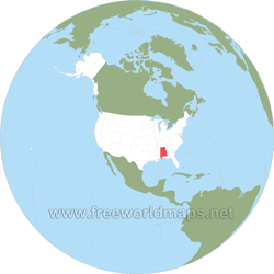 Alabama location map