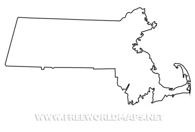 Massachusetts blank map
