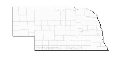 Nebraska blank map