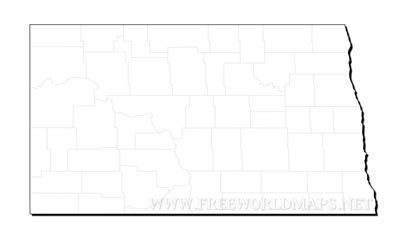 North Dakota blank map