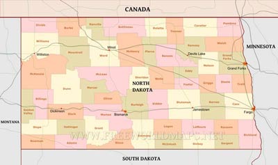 North Dakota maps North Dakota maps