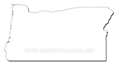 Oregon blank map