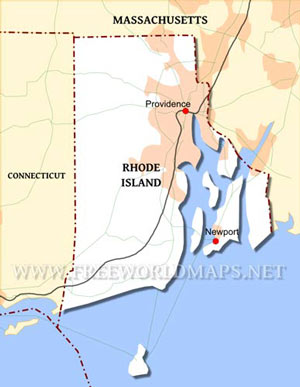 Rhode Island simple map