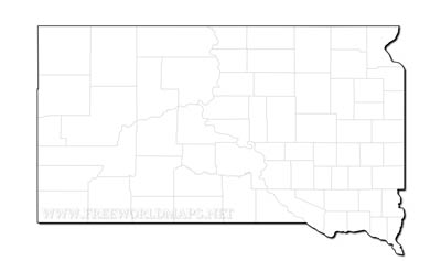 South Dakota blank map