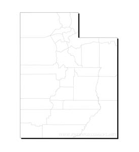 Utah blank map