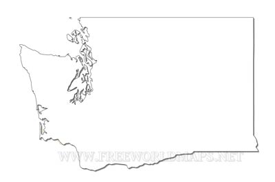 Washington blank map